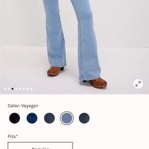 Free People Voyager Blue Flare Jeans